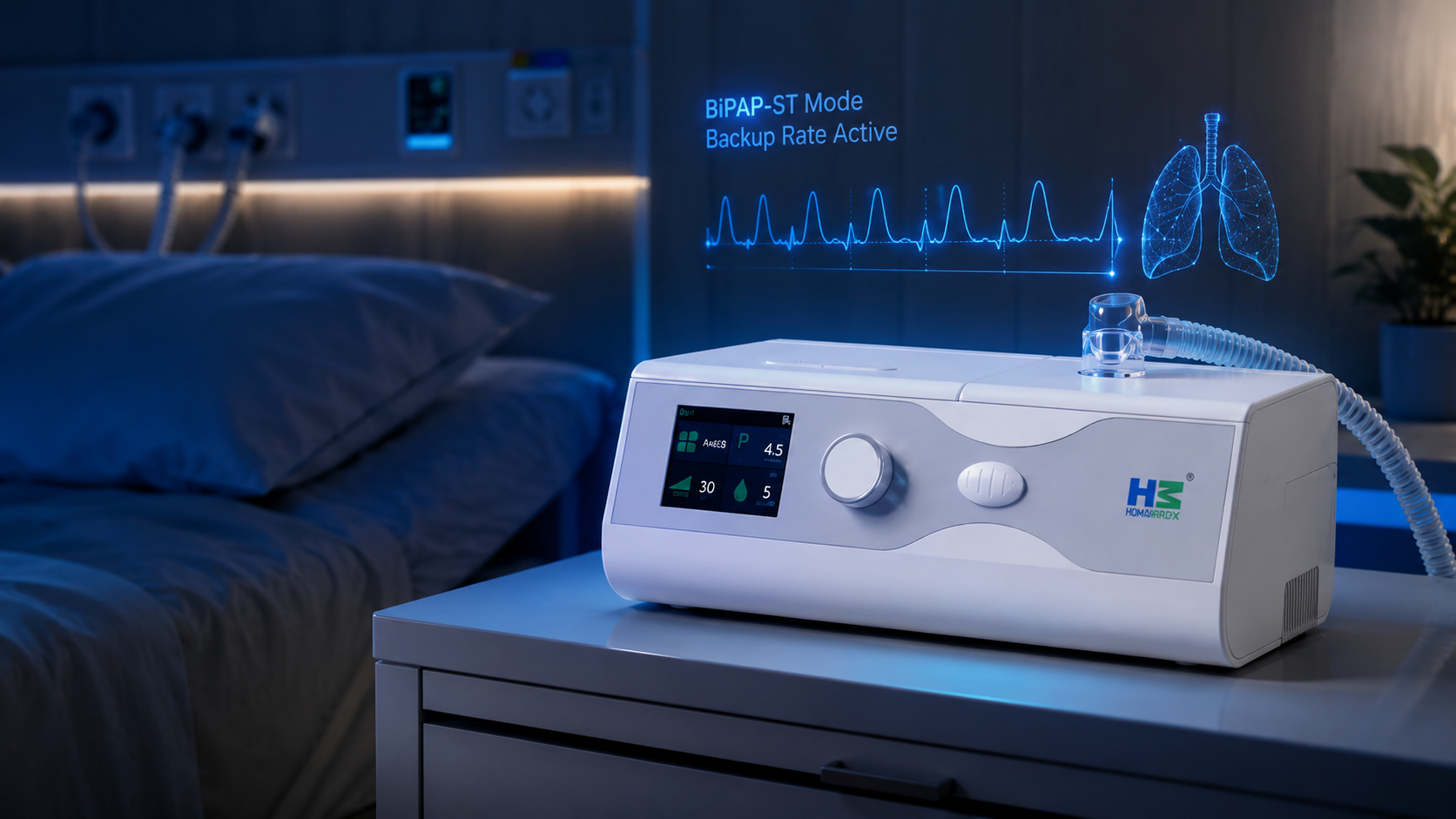BiPAP-ST mode and indications: when a backup rate is essential