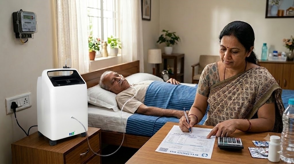 Oxygen concentrator electricity cost by state in India